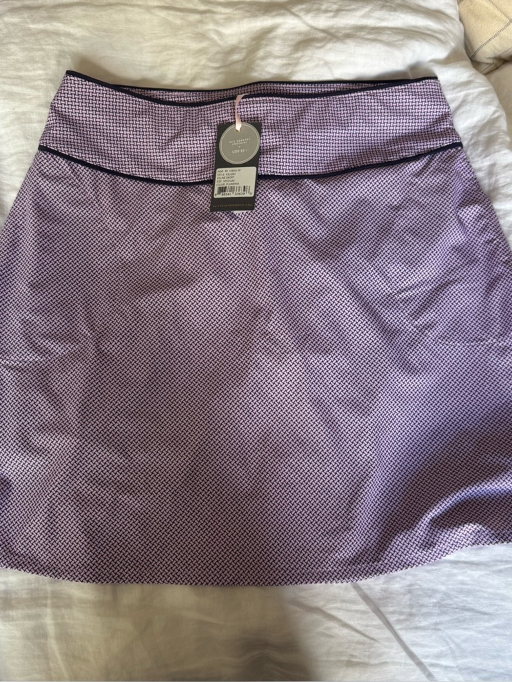 Purple Patterned Women’s Golf Skirt with shorts